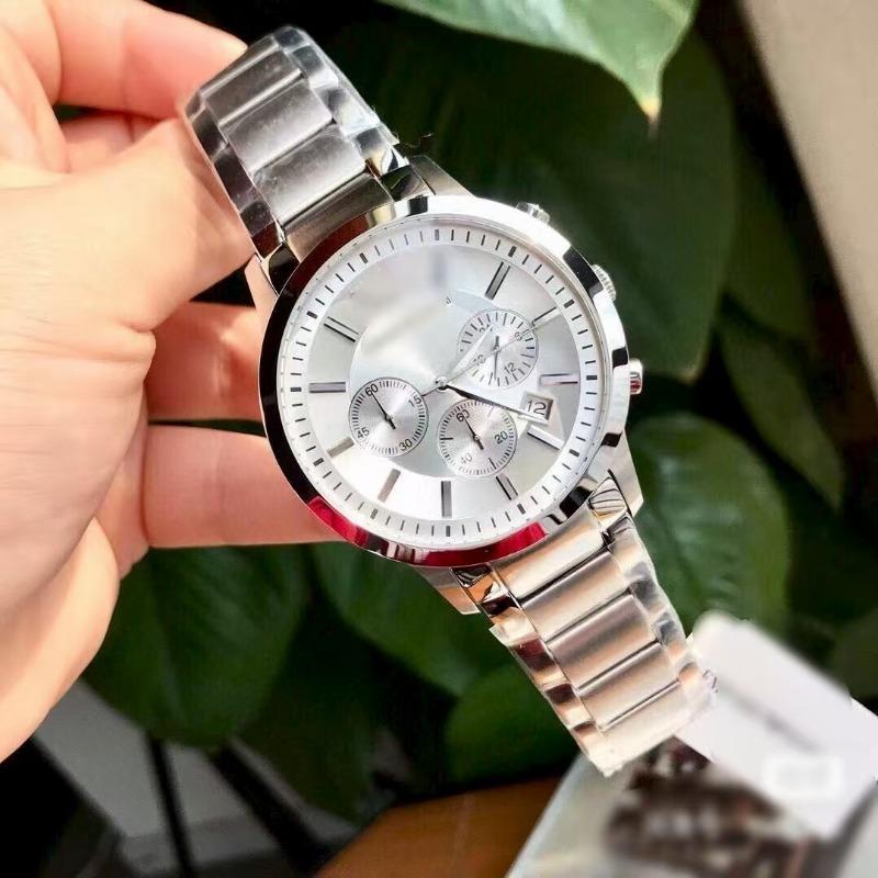 Arma pointer three-eye multi-functional business quartz watch fine steel belt quartz watch men