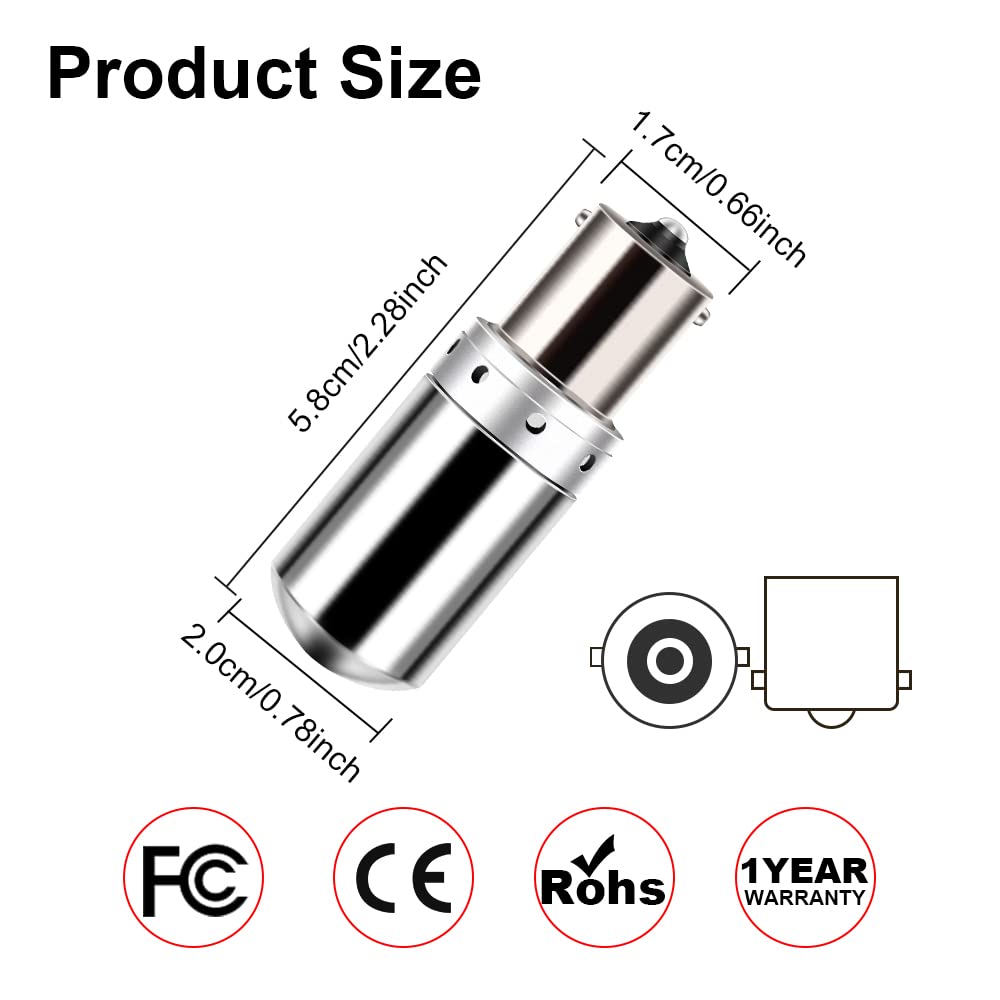 X-STYLE S25 Single 1156 BA15S Red Pin Angle 180° P21W Car 144 Row