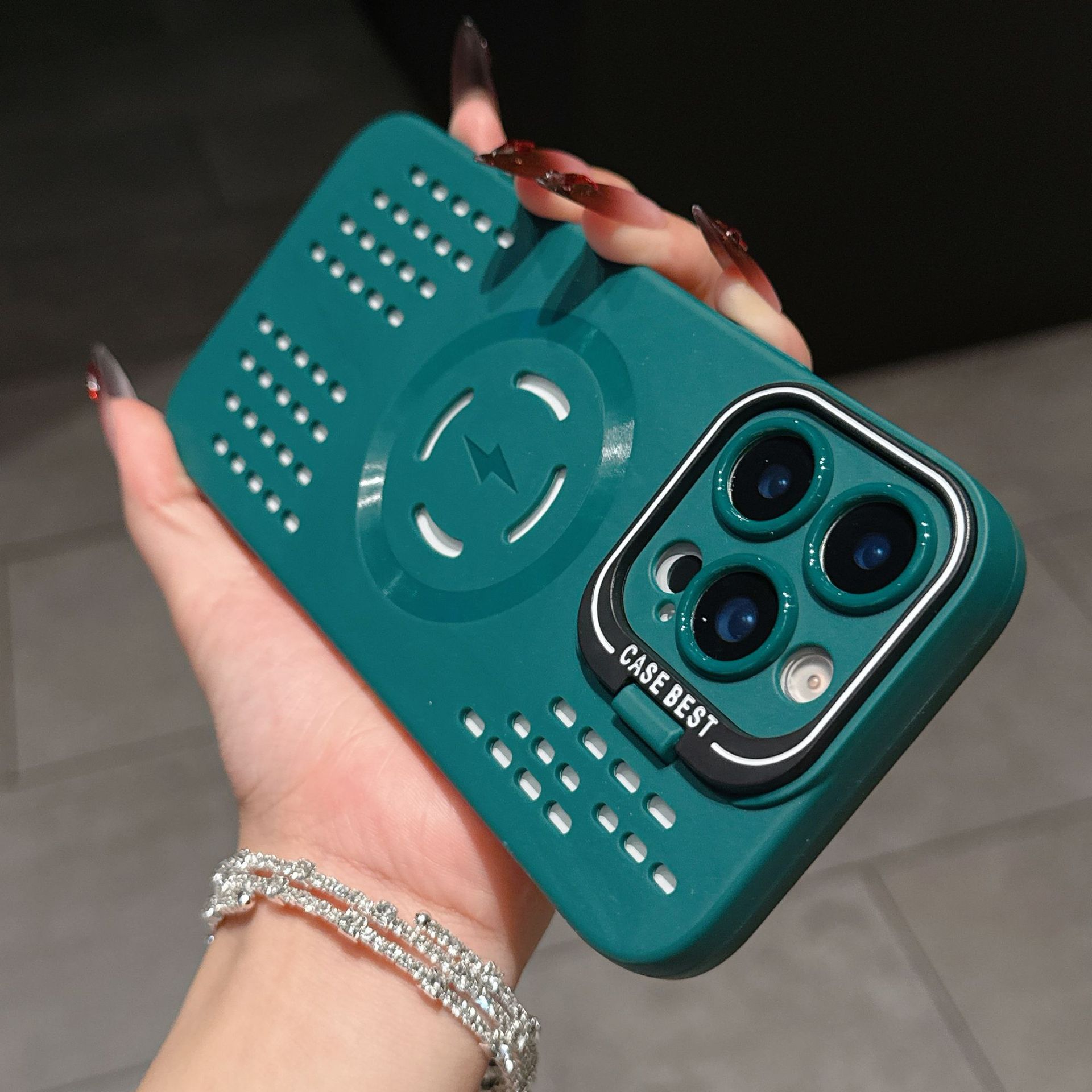 

Applicable To IPhone16promax Bracket Heat Dissipation Magnetic Phone Case Apple 11 12 13 14 15 Protective Cover iphone 12 Pro