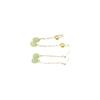 Green Imitation   Earrings Chinese Style Jewelry Gold Dangle Earrings Female Earrings