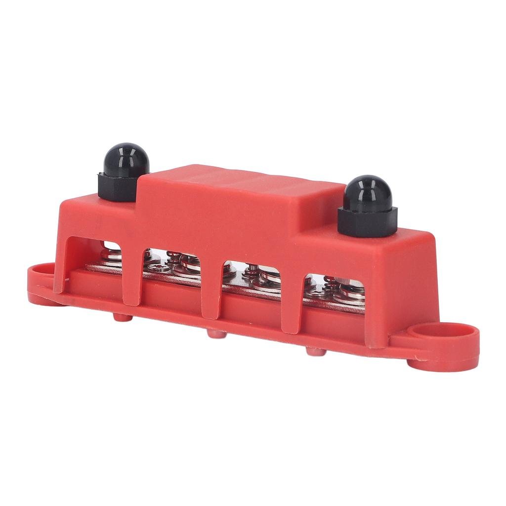 4 Position Bus Bar M10 Studs Power Distribution Block for Automobile RV Yacht 48V  250A