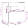 Wall Mounted TV Cabinet with LED Lights Sonoma Oak Finish 40 x 30 x 40 cm