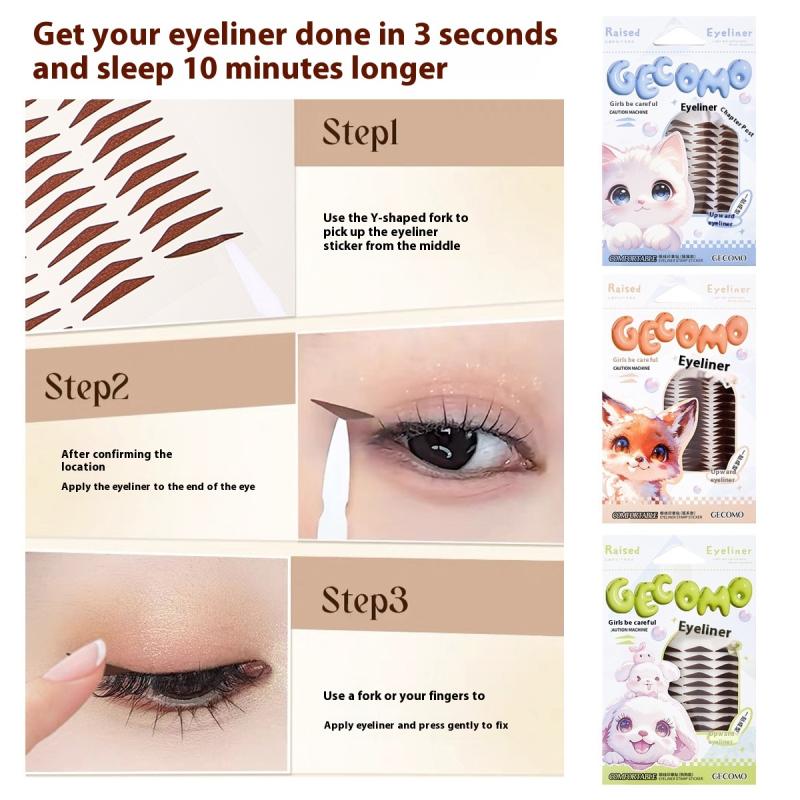120Pcs Eyeliner Seal Sticker Water Resistant Sweat Resistant Fitting Swollen Eye Blister Adjusting Eye Eyeliner Patch