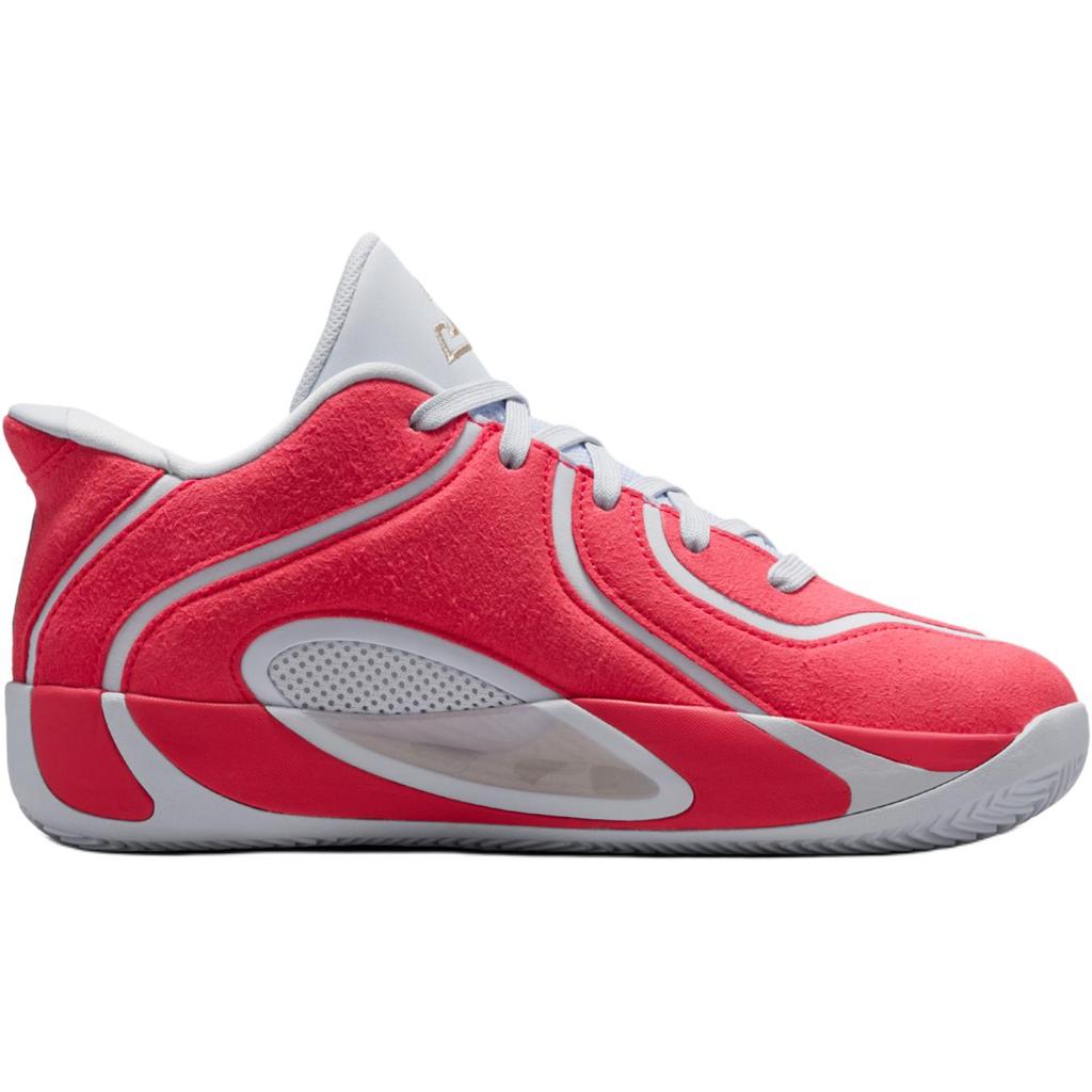 Air Jordan Tatum 4 Premium GS Siren Red/Football Grey/Metallic Silver Kids Sneakers Pink IO9603-600