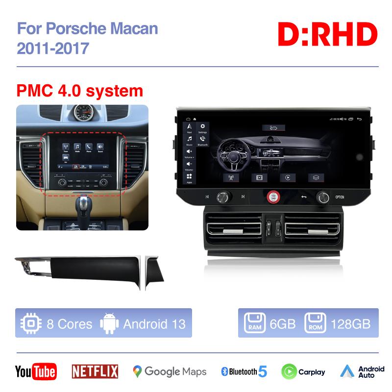 12.3" For Porsche Macan 2014-2017 Car Multimedia Video Player GPS Navigation Radio Android13 8+128G 8Core CarPlay 4G 360Camera