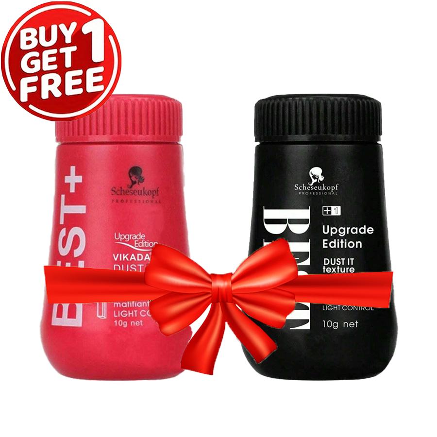 2pcs (Red+Black)Fluffy Powder Oily Head Greasy Artifact Disposable Hair Bangs Fluffy Powder Oil Cont