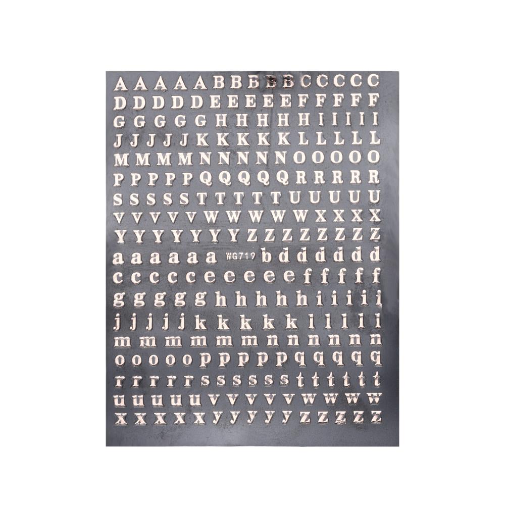 Adesivi Decorativi Lettere Alfabeto Numeri 2-9mm Riempitivo Resina Epossidica Oro Argento Per Stampi in Silicone Fai da Te Riempimenti per Artigianato
