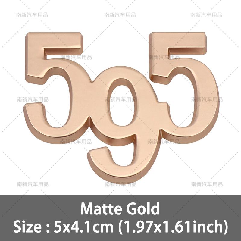 

3D Metal 595 695 Tunismo Esseesse Competizione Badge Logo Rear Trunk Emblem Decal Car Body Decoration Stickers Auto Accessories