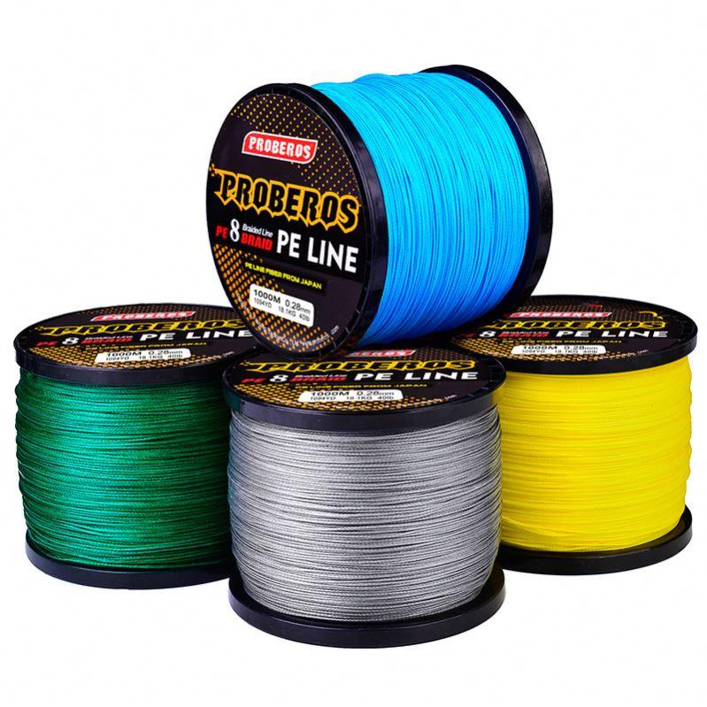 Geflochtene Angelschnur 8 Stränge 1000M PE Multifilament Angelschnur Glatter Karpfenfischerei Faden Linha De Pesca