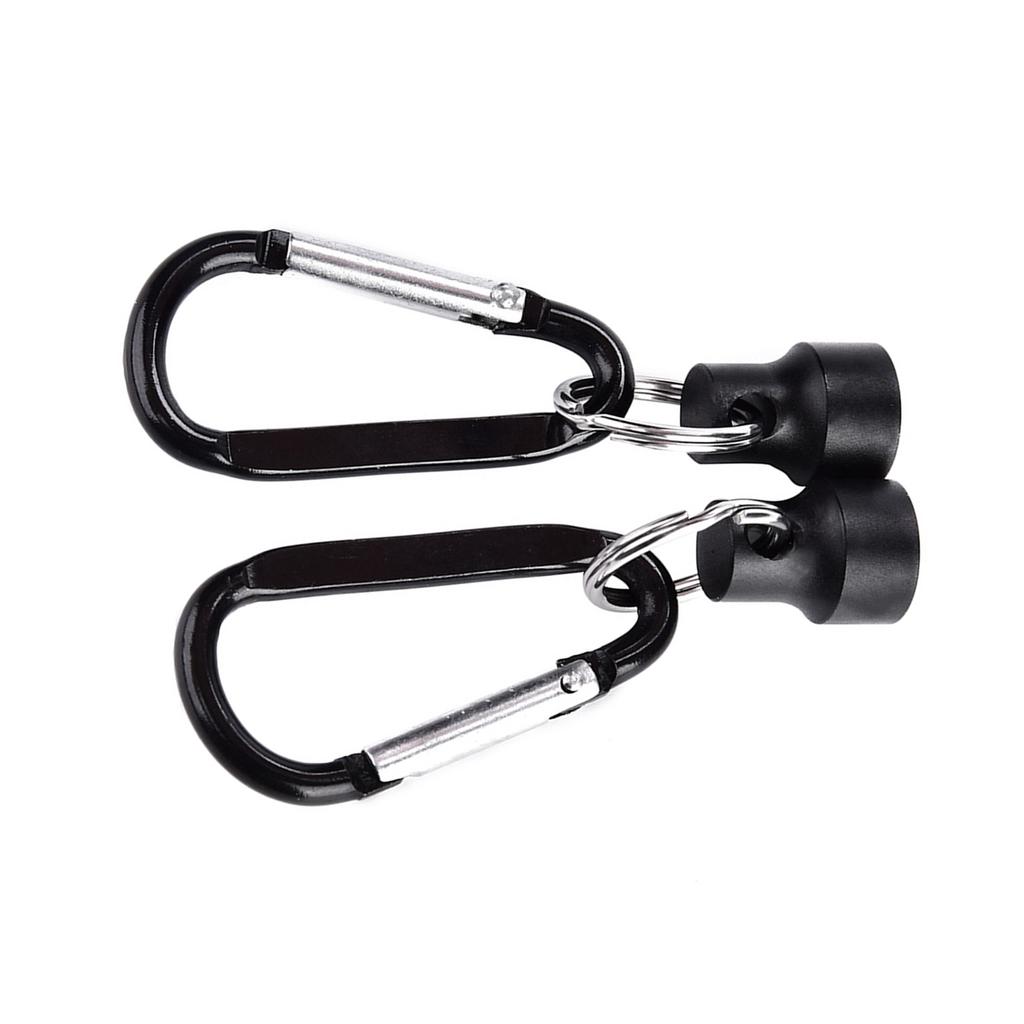 Magnet Buckle Fly Fishing Magnetic Net Release Clip Hanging Holder Lanyard Clip(Double, Black)