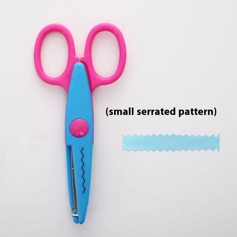 Minimalistic Lace Scissors Wavy Pattern Small Round Head Children Special Student Art Tool Stationery Scissor For Scrapbooking