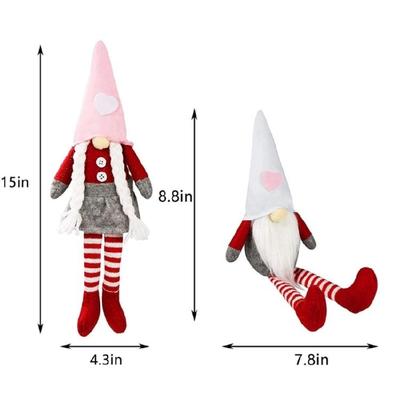 Weihnachts-Plüschtier für Puppenornament Schwedischer Gnom Dekor Gesichtslos für Puppen für Zuhause