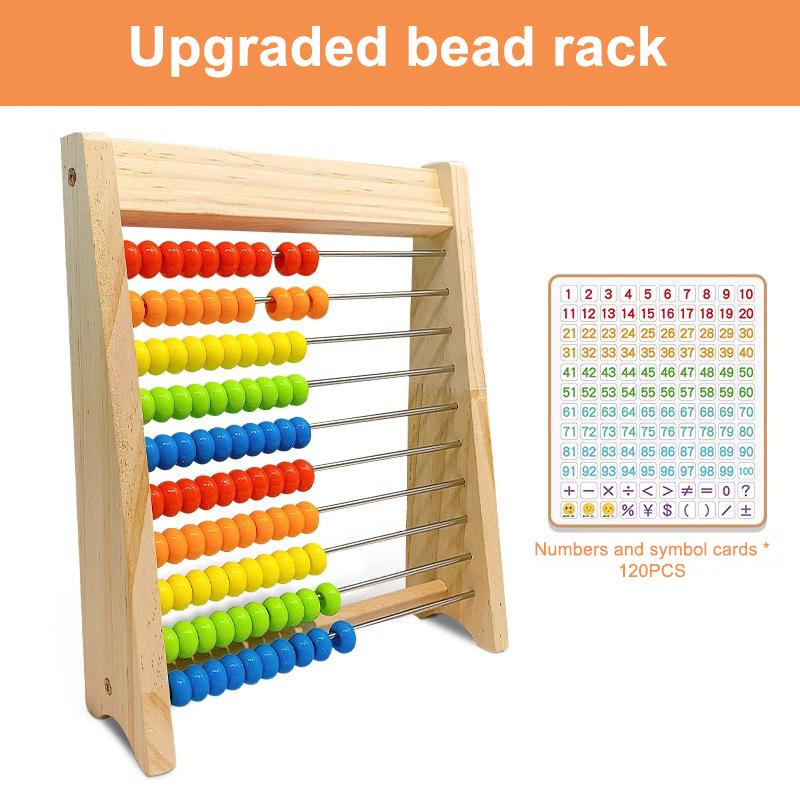 

Деревянная счетная игрушка Абакус Монтессори Образование Математическая игрушка Дети Радужные счеты Сложение Вычитание Обучение операциям