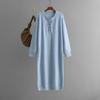 Women's Long Sleeve Button V Neck Oversized Dress Casual Loose Fit Waffle Knit Fall Midi Sweater Dress Trendy Outfits Solid Color Dress for Women