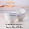 Retro Ceramic Porcelain Microwave-Safe Bowl Set - Chinese Style Tableware