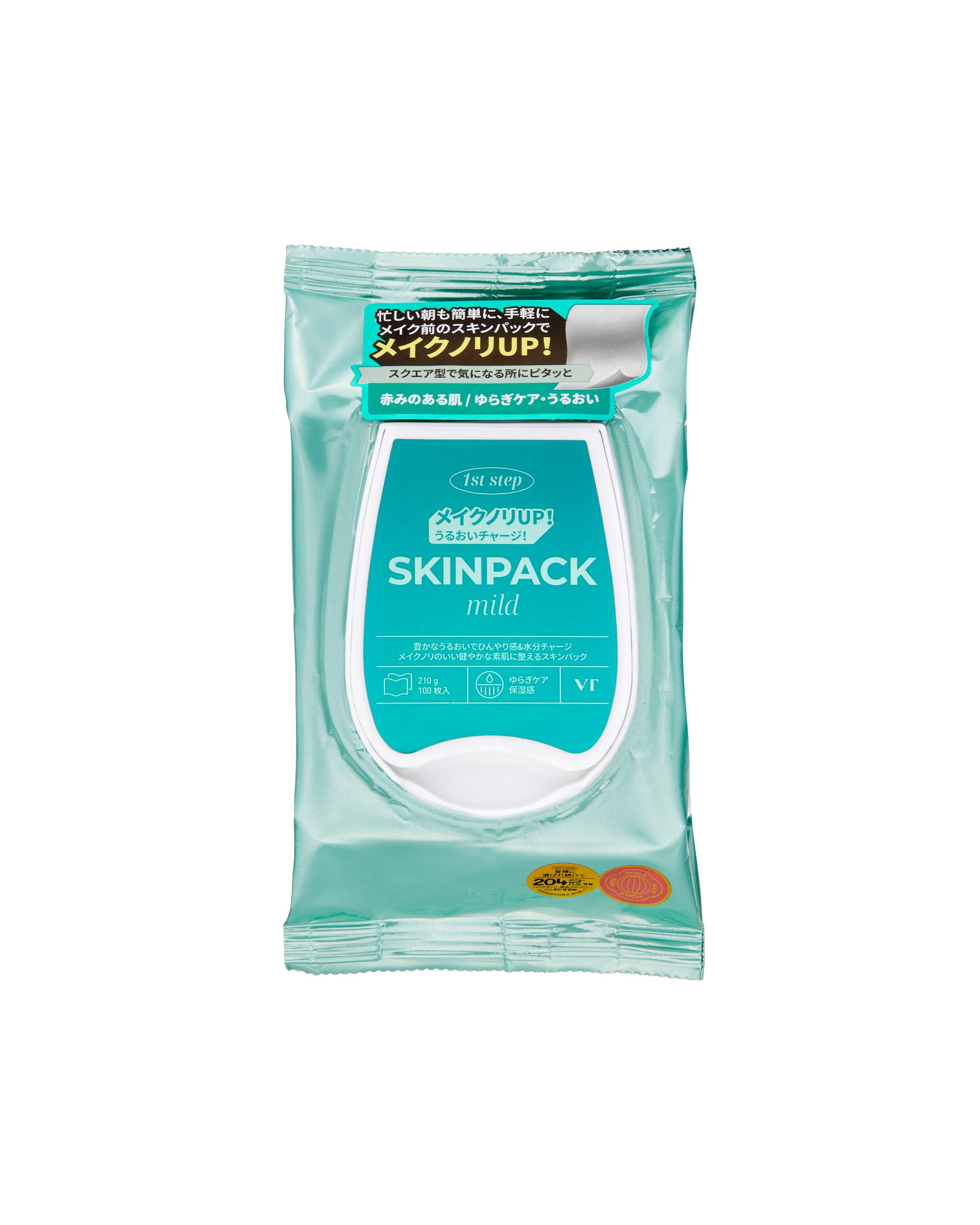 

VTCOSMETICS Mild Skin 100 Частичная текстура увлажняющая упаковка, штуки, упаковка, увлажнение, корректировка,