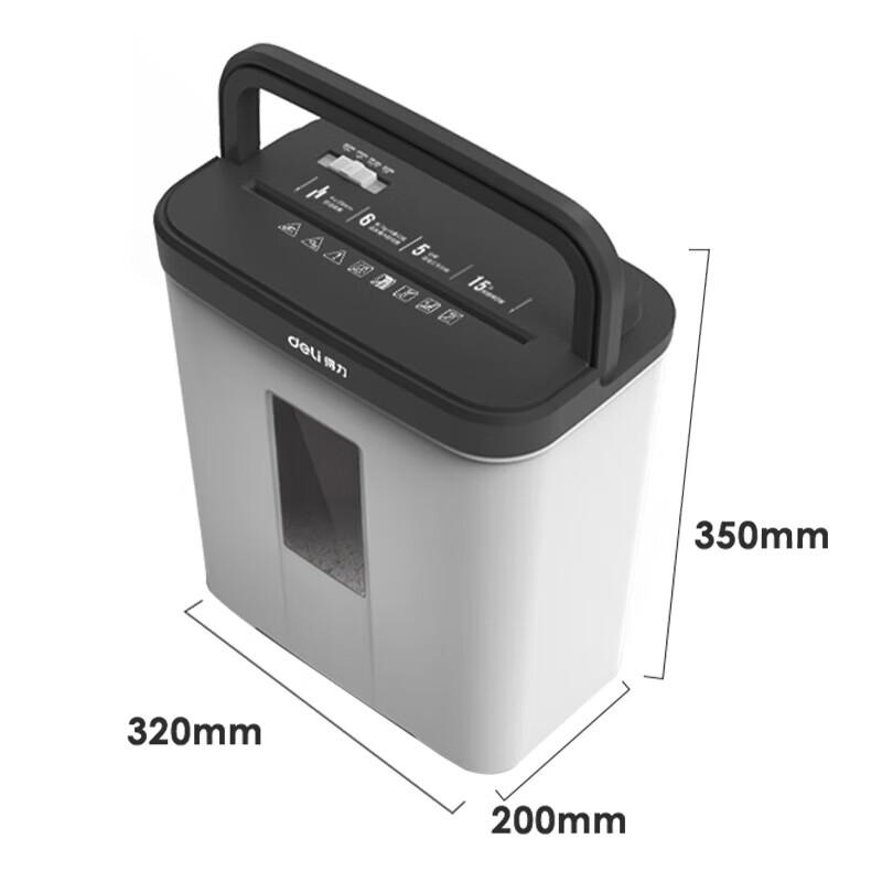 Deli 9939C Mini Desktop Paper Shredder CN Plug (adapter Included)