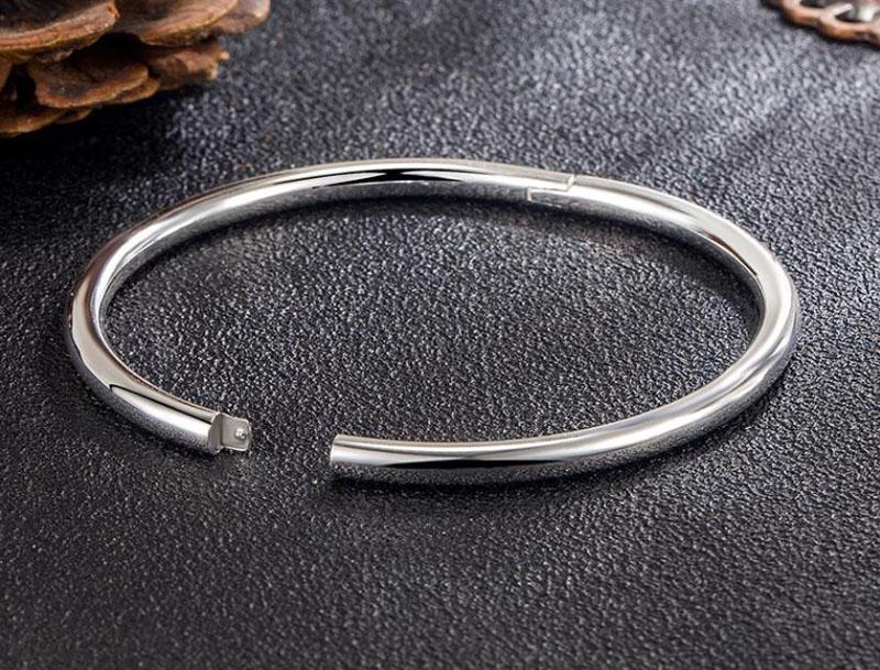 Fashion Vintage 925 Stamp Ασημένια βραχιόλια Κοσμήματα Ασημένια βραχιόλια και βραχιόλια για γυναίκες Srebrna Bransoletka Pulsera De Plata