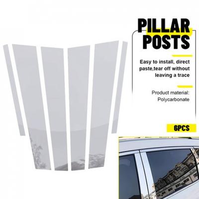 6X Pillar Cover Posts Door Trim Window Decal Fit 2008-2012 Honda Accord Sedan US