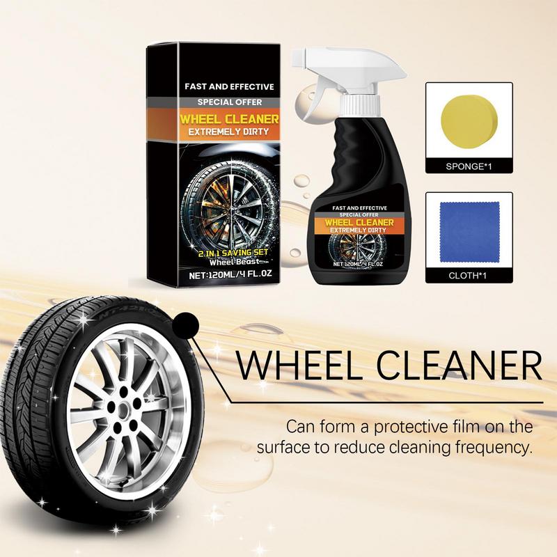 Wheel Cleaning Spray Remove Car Wheel Tire Dirt Spray Cleaner Ensures Driving Safety Tyre Grease And Brake Dust Cleaner For