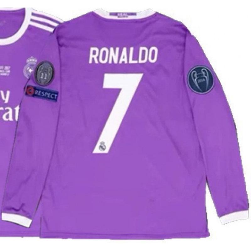Vintage Jerseys, Soccer Uniforms, AC Ronaldo, Ronaldinho, Zidane, Long-sleeved Sportswear, National Team Uniforms