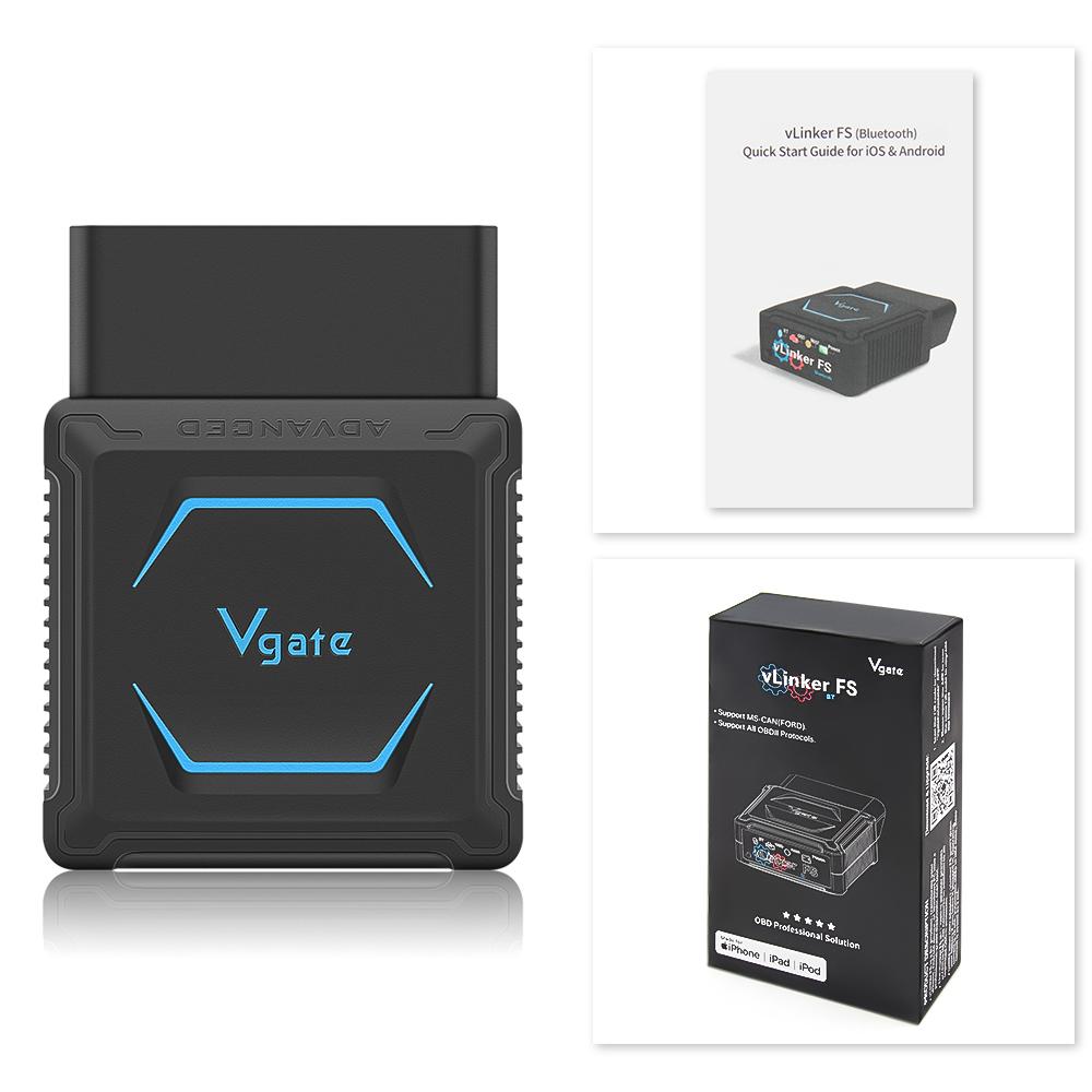 

Vgate vLinker FS BT ELM327 V2.3 for Android/IOS For Ford FORScan HS MS CAN ELM 327 OBD 2 OBD2 Car Diagnostic Scanner Tools VLINK FS BT