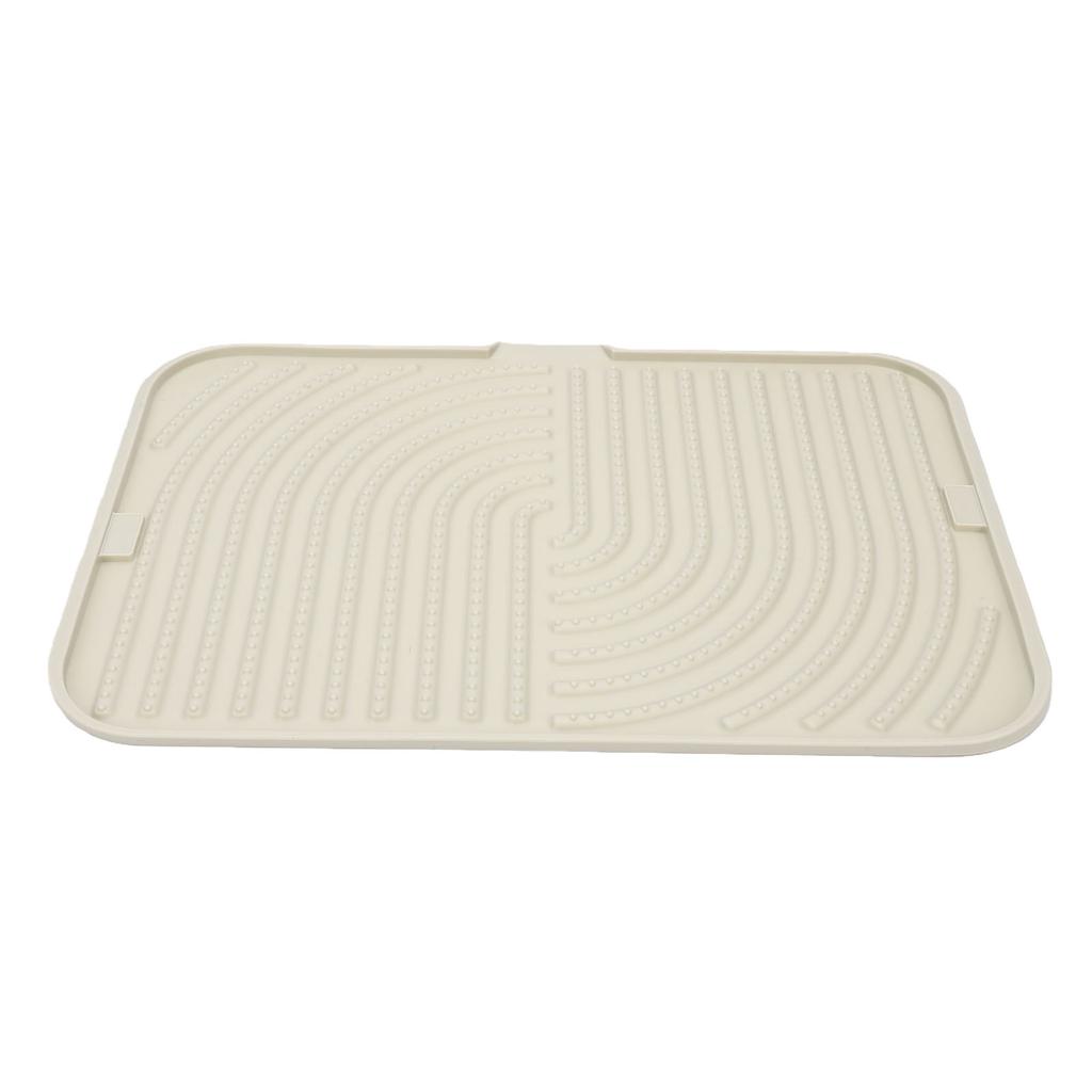 Silicone Dish Drying Mat with Slope Drain Design Non Slip Sink Dish Drying Rack Mat for Kitchen Counter