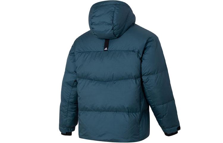 adidas Down Jackets Men's Blue Hooded Moderate Down Jacket IL8929
