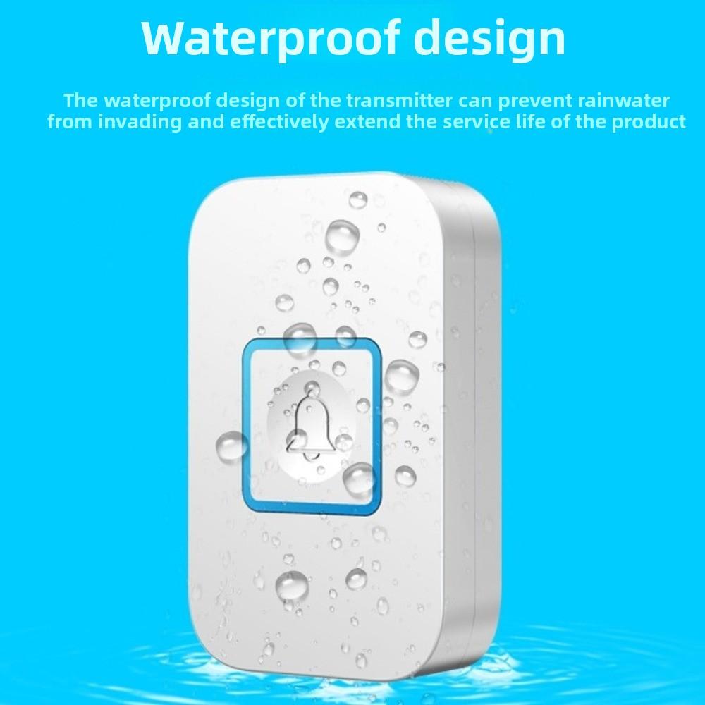 Waterproof Wireless Doorbell Plastic Welcome Doorbell Easy Installation Door Chime Kit  Apartment