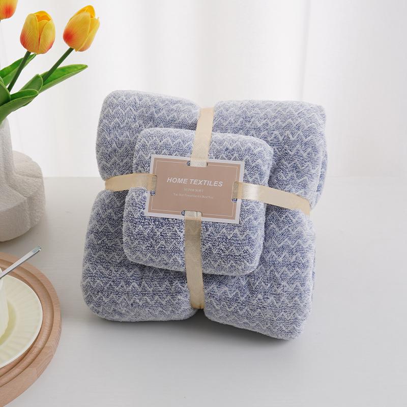 Coral Velvet Towel Bath Towel Set Thickened Absorbent Towel Cover Product Face Wash Towel