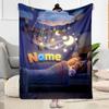 Bluey Family Adventure Personalized Name Blanket Gift Personalized Blanket Warmthful Decor Perfect for Nap Sofa Bed Couch for All Occasions