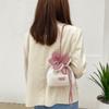 Bundle Pocket Plush Flower Drawstring Bag Korean Style Shoulder Bag Small Crossbody Bag  Vacation