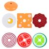 DIY Pretend Play Toys Simulation Hamburger Shape Color Pairing Puzzle Kitchen Food Play House Early Education Toys For Children