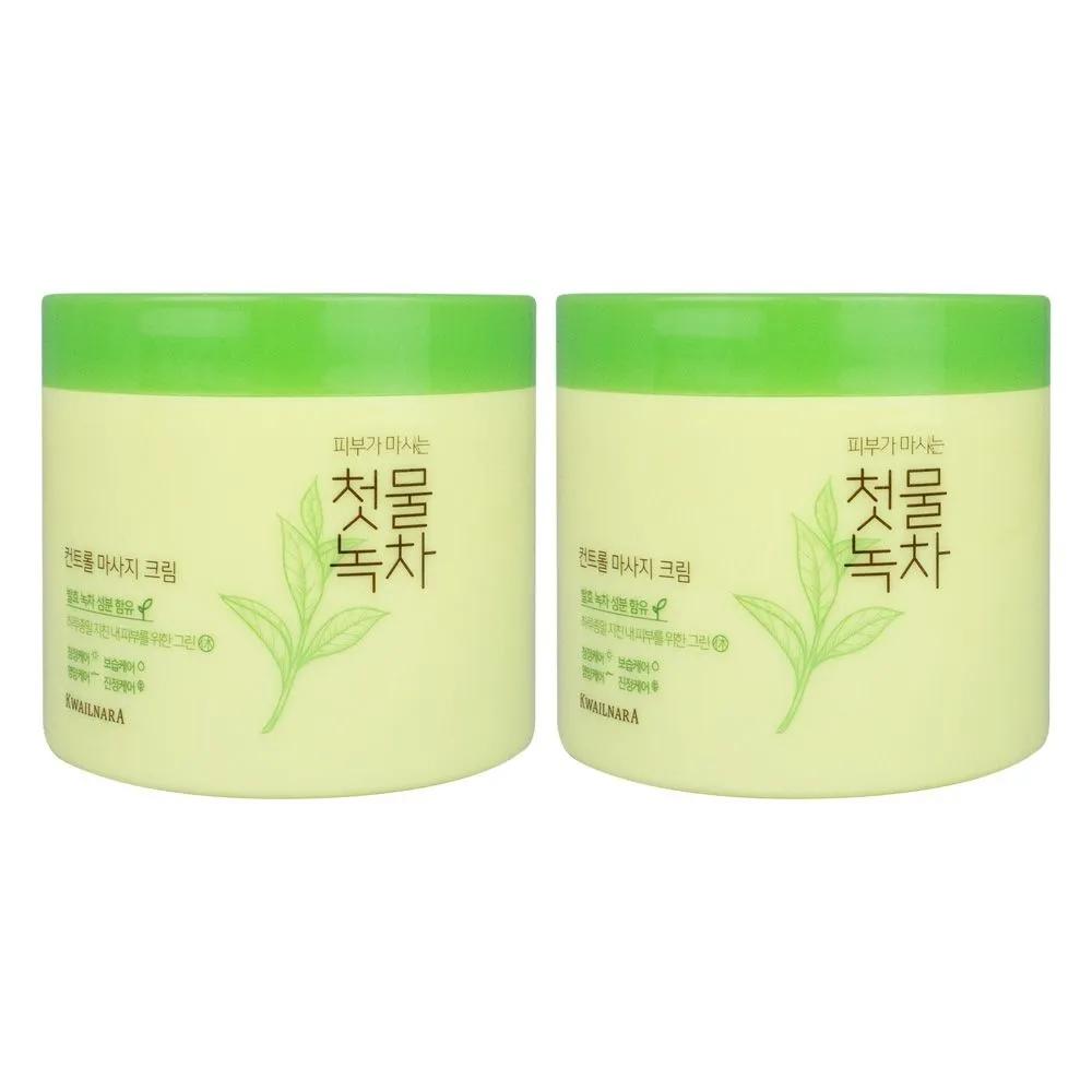KWAILNARA First Harvest Green Tea Control Massage Cream 300g 1+1