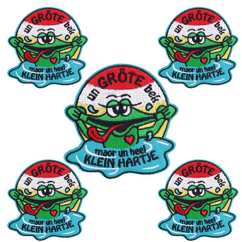 10pcs /Lots Netherland Carnival Patch Netherland Oeteldonk Emblem Full Embroidered Patches Iron On Patches For Clothing Sew Diy 