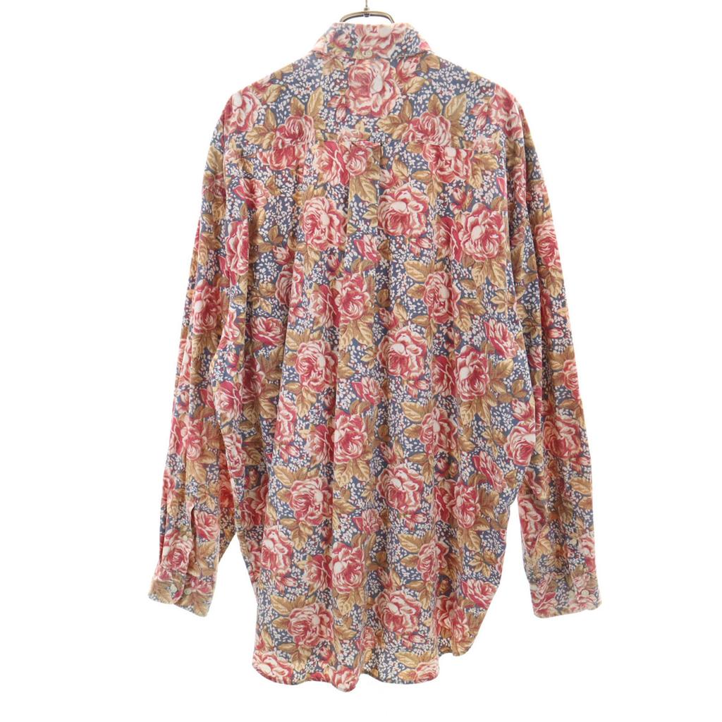 Banana Republic 80s 90s Old Overall Handle Long Sleeve Hawaiian Button Down Shirt Men's Used