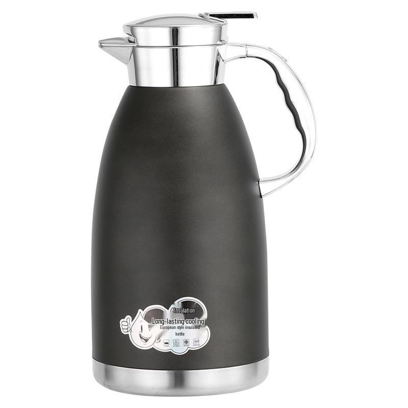 304 Rostfritt Stål Dubbelväggig Vakuumisolerad Vattenkokare, Stor Kapacitet Romersk Stil, Anpassningsbar Logotyp, Hushållstermos Gåva