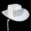 Bachelorette Party Cowgirl Cap Elegant Bride Letter Hat Bridal Party Cowboy Hat