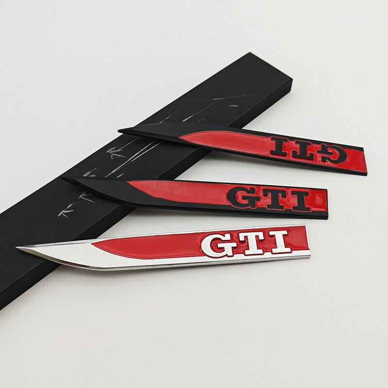 2026 Gorące Dla Volkswagen VW 2 Sztuki Metalowa Naklejka Samochodowa Logo GTI Boczny Błotnik Pasek Zderzaka Odznaka Emblemat Dla Volkswagen VW GTI Golf 4 5