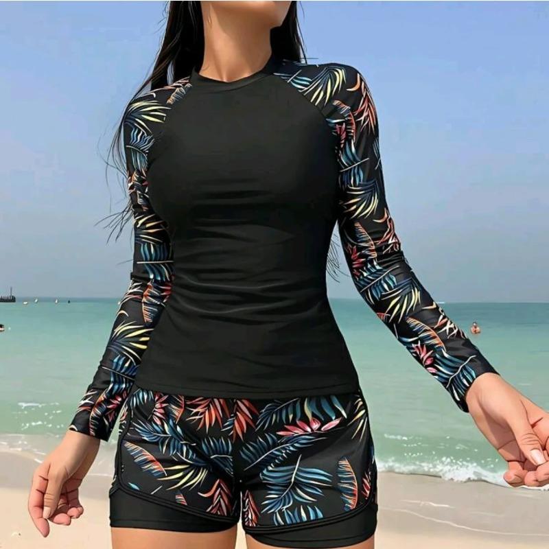 

Летние купальники Закрытые комплекты танкини Женская купальная одежда Спортивная пляжная одежда Купальники из двух частей Бассейн Женский купальный костюм 2025 XL