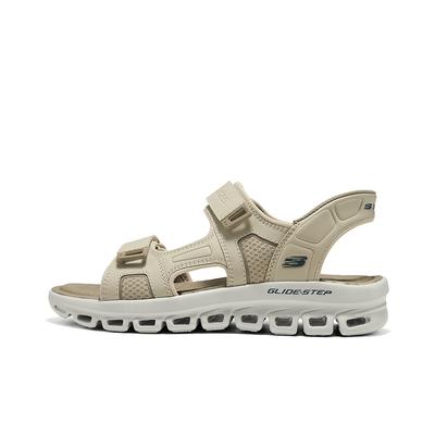 Sandalias de Goma para Hombre con Amortiguación, Color Sólido, Cierre de Velcro, Sandalias para Hombre 233383-NAT