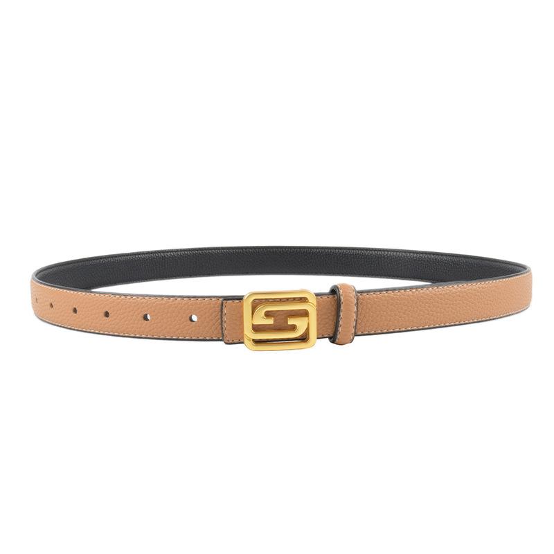 Lychee Pattern Can Be Used On Both Sides, First Layer Cowhide, Genuine Leather, Women'S Belt, Women'S Belt With Jeans, Casual Pants.