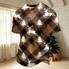Men's Quick Dry Short Sleeve Round Neck T-Shirt with Christmas Print