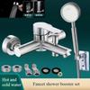 Faucet Shower Set Multi-function Mixing Valve Hidden Hot and Cold Bathroom Faucet 304 Stainless Steel Bathtub Faucet
