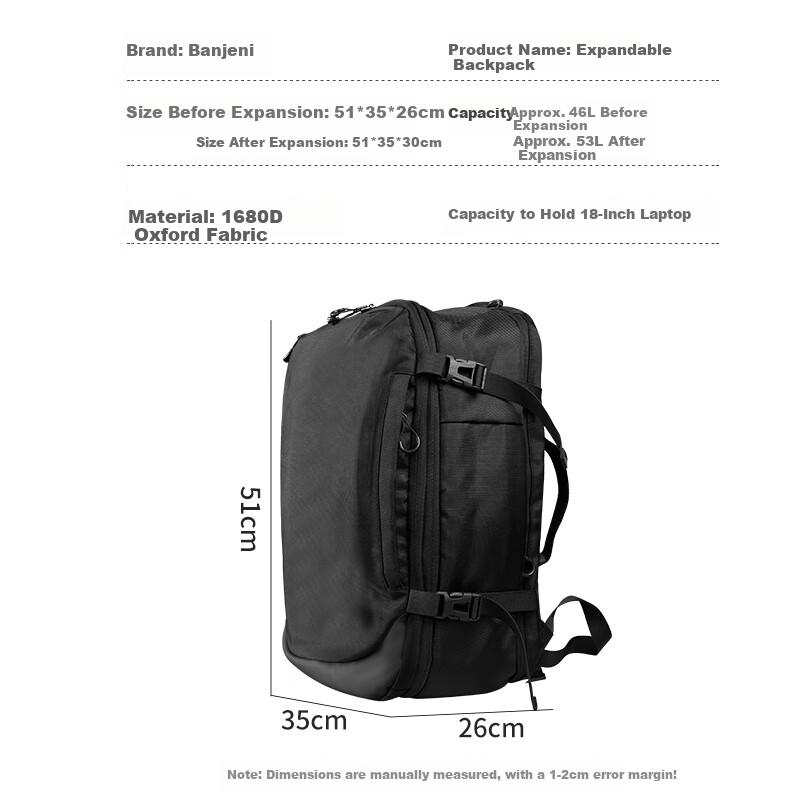 Banjeni Travel Backpack Large Capacity Sports Business Outdoor Laptop Bag Luggage Bag for Men and Women