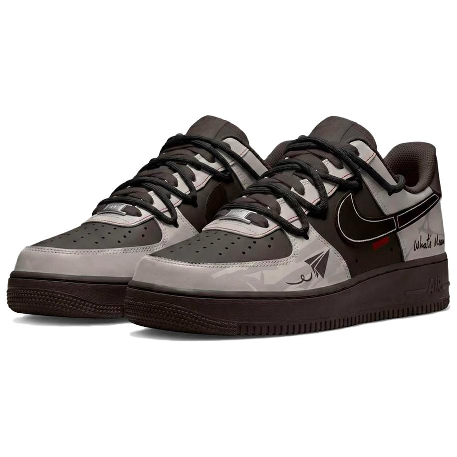 Nike Air Force 1 Skateboard Shoes Men's Low Top Gray/Brown IH1698-200(Team1727-)