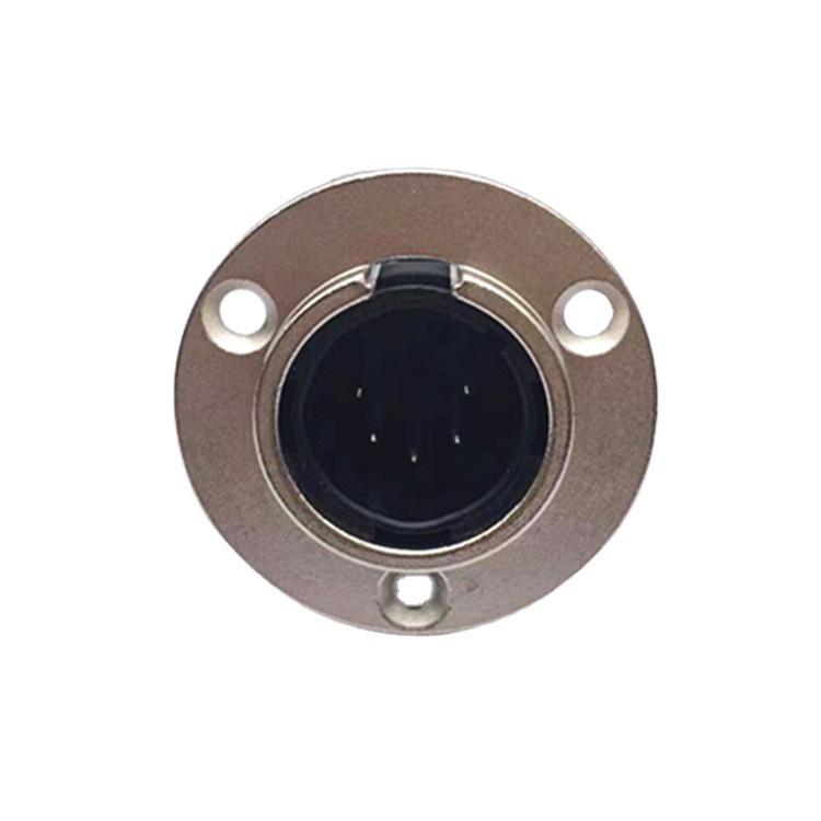 Nickel-Plated 5-Pin Male Microphone Connector Socket