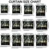 2Pcs Perforated Blackout Curtain Light Block Privacy Drape Living Bedroom Halloween Hooded Ghost Horror Window Decor