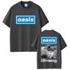 O-Oasis Live Forever T Shirt British Rock Band T Shirts Men Women Classic Oversized T-shirt Women Cotton Short Sleeve T-shirts