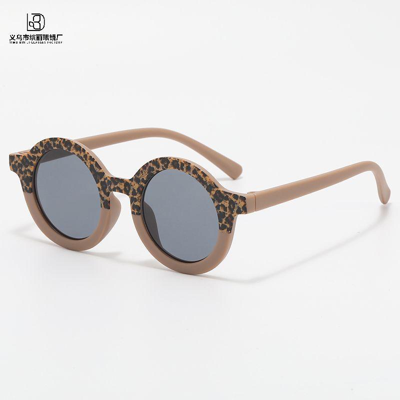 Children'S Sunglasses Boys And Girls Retro Round Frame Sunglasses Fashionable Children'S Uv-Proof Sunshades Trendy Baby Glasses